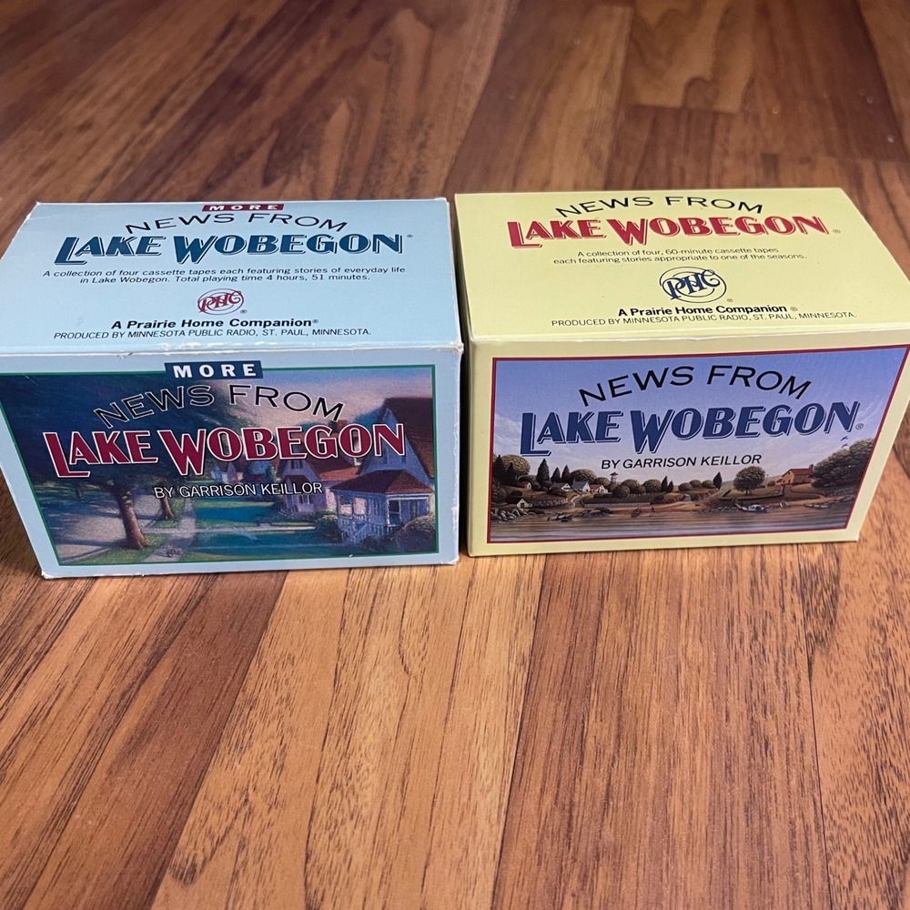 Garrison Keillor News From Lake Wobegon 8 Cassette Tape Box Set Lot PHC Vintage